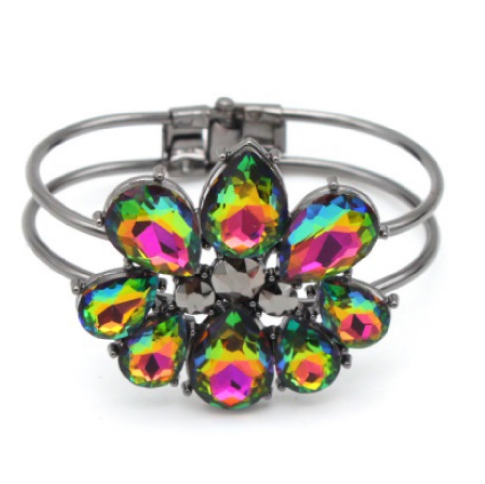 Oil spill starburst bracelet